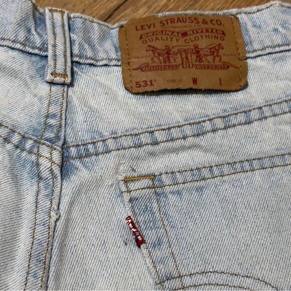 Levi’s 531 Fringe Hem Light Wash Shorts Size 29 - Picture 14 of 16